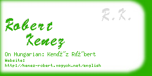 robert kenez business card